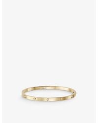 Cartier - Love Small 18Ct- And 10 Brilliant-Cut Diamond Bracelet - Lyst