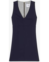 LK Bennett - Blu-vy Mariner V-neck Woven Pinafore Mini Dress - Lyst