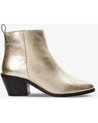 Dune - Papz Metallic-leather Ankle Boots - Lyst