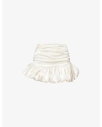 Amy Lynn - Bella Puffball Satin Mini Skirt - Lyst