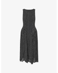 Reformation - Anelis Woven Midi Dress - Lyst