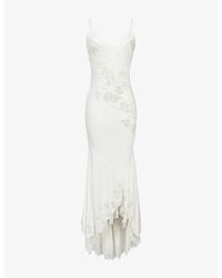 House Of Cb - Anastelle Bead-Embellished Satin Bridal Gown Xs (A-C Cup) - Lyst