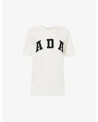 ADANOLA - Logo-appliqué Relaxed-fit Cotton-jersey T-shirt - Lyst