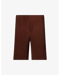 Homme Plissé Issey Miyake - Basics Pleated Knitted Shorts - Lyst