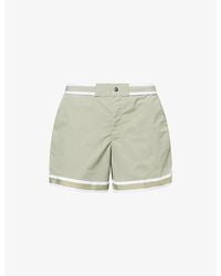 CHE - Baller Striped-Trims Swim Shorts - Lyst