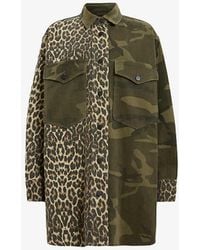 AllSaints - Camouflage Lily Shirt Dress - Lyst