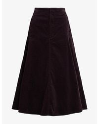 Polo Ralph Lauren - A-Line High-Waist Corduroy Midi Skirt - Lyst