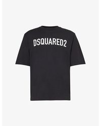 DSquared² - Brand-print Crewneck Regular-fit Cotton-jersey T-shirt X - Lyst