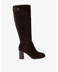 Kurt Geiger - Stride 90 Heeled Suede Knee-High Boots - Lyst