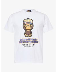 A Bathing Ape - Bape X Billie Eilish Baby Milo Cotton-Jersey T-Shirt - Lyst