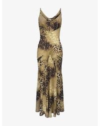 House Of Cb - Sacha Georgette Panelled Woven Maxi Dress Xs (A-C Cup) - Lyst