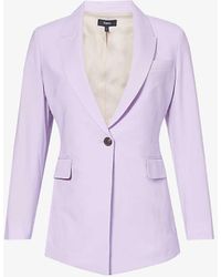 Theory - Notched-lapel Single-breasted Wool-blend Blazer - Lyst