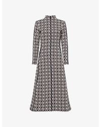 ME+EM - Geometric Jacquard Stretch-Cotton Midi-Dress - Lyst