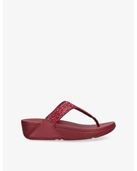 Fitflop - Lulu Glitter Rubber Sandals - Lyst