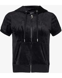 Juicy Couture - Chadwick Short-sleeve Stretch-velour Hoody X - Lyst