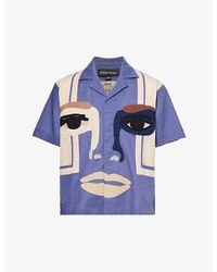 Kidsuper - Face Relaxed-fit Cotton And Linen-blend Shirt - Lyst