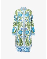 FARM Rio - Tropicance Relaxed-Fit Linen-Blend Midi Dress - Lyst