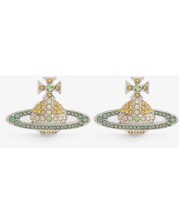 Vivienne Westwood - Kika Silver-tone Brass Emerald, Topaz And Peridot Stud Earrings - Lyst