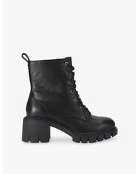 Carvela Kurt Geiger - Ignite Lace-Up Heeled Leather Boots - Lyst