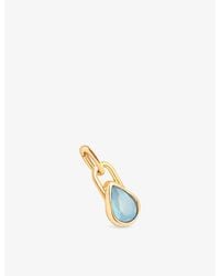 Astrid & Miyu - March 18Ct-Plated Sterling- And Aquamarine Birthstone Charm - Lyst