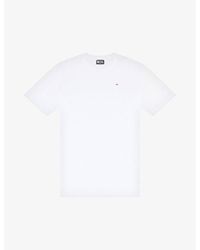 DIESEL - T-just-microdiv Logo-embroidered Cotton T-shirt - Lyst