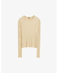 JOSEPH - Round-Neck Long-Sleeve Wool And Silk-Blend Jumper - Lyst