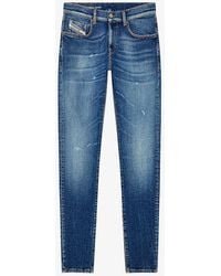 DIESEL - 209 D-strukt Faded-wash Slim-leg Stretch-denim Jeans 3 - Lyst