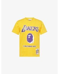 A Bathing Ape - Nba Lakers Logo-Print Short-Sleeve Cotton T-Shirt - Lyst