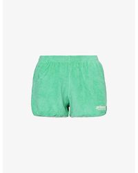 Sporty & Rich - X Prince Brand-patch Terry-towelling Cotton-jersey Shorts X - Lyst