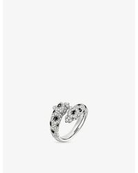 Cartier - Panthère De 18Ct- 0.92Ct Brilliant-Cut Diamond, Emerald And 0.03Ct Onyx Ring - Lyst