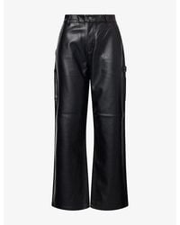 Carhartt - Arizona Straight-Leg Faux-Leather Trousers - Lyst