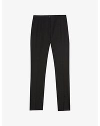 Ted Baker - Ozete Split-detail Skinny-fit Stretch-cotton Trousers - Lyst