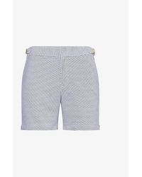 Orlebar Brown - Bulldog Geometric-Print Mid-Rise Swim Shorts - Lyst