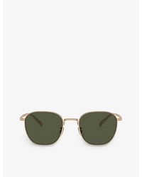 Oliver Peoples - Ov1329st Rynn Square-frame Titanium Sunglasses - Lyst