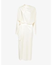 STAUD - Phoebe Silk Maxi Dress - Lyst