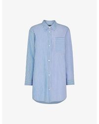 Whistles - Millie Stripe Oversized Cotton Shirt - Lyst