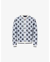 CASABLANCA - Monogram Zip-Up Wool Hoody - Lyst