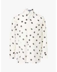 Paul Smith - Polka-Dot Semi-Sheer Wool-Blend Shirt - Lyst