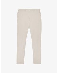 Reiss - Jason Tailored-Fit Stretch Cotton-Blend Trousers - Lyst
