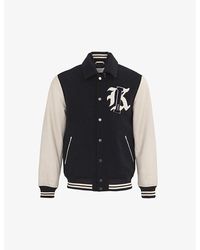 IKKS - Logo-embroidered Collared Wool-blend Jacket Xx - Lyst
