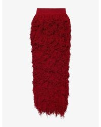 Ashlyn - Split-Hem Knitted Wool Maxi Skirt - Lyst
