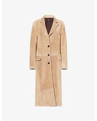 Arma - Alissa Notch-Lapels Suede Coat - Lyst