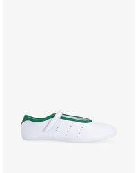 adidas - Stan Smith Leather Ballet Flats - Lyst
