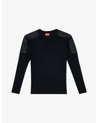 DIESEL - K-Martin Contrast-Panel Cotton-Knit Jumper - Lyst