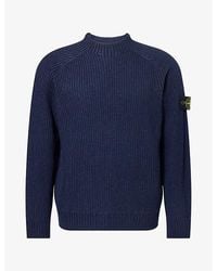 Stone Island - Reversible Crewneck Wool Cashmere Jumper - Lyst