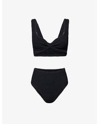 Hunza G - Jamie Twist Seersucker Bikini Set - Lyst