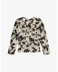 Soeur - Feryel Abstract-Pattern Silk Blouse - Lyst