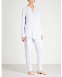 Hanro - Pure Essence Cotton-jersey Pyjama Set - Lyst