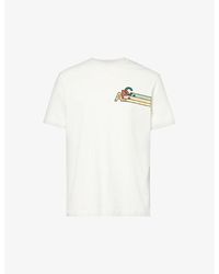 A.P.C. - Branded-print Short-sleeved Cotton-jersey T-shirt - Lyst