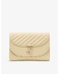 Jimmy Choo - Avenue Curve Leather Clutch Bag - Lyst